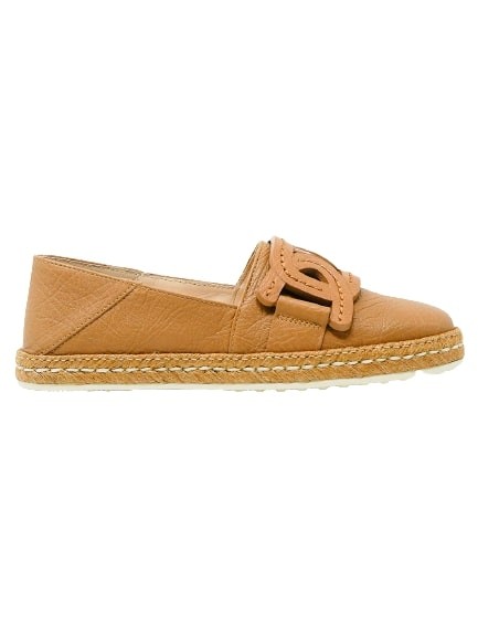 Tod's Slip-on In Tan Leather With Leather Buckle In Brown