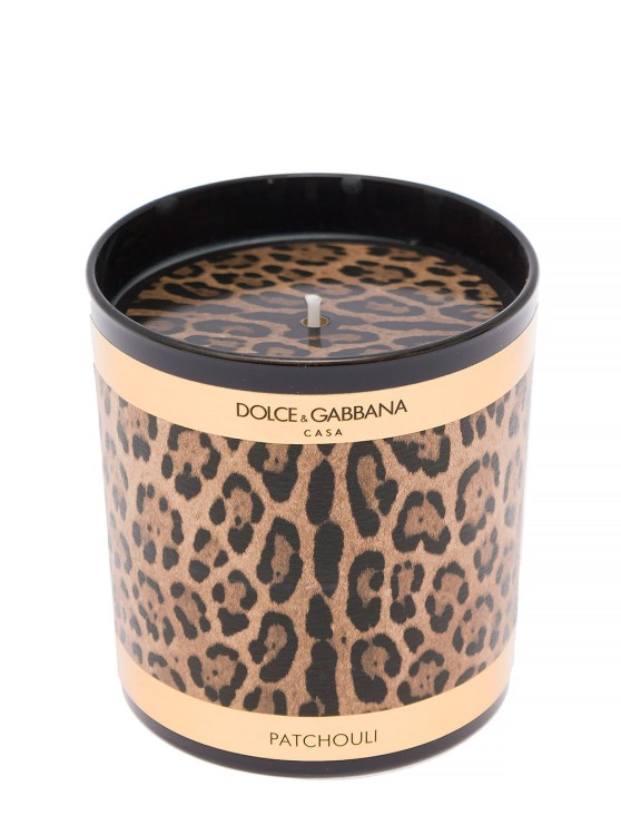 Shop Dolce & Gabbana Patchouli Scented Candle With Leopard Print In Not Applicable