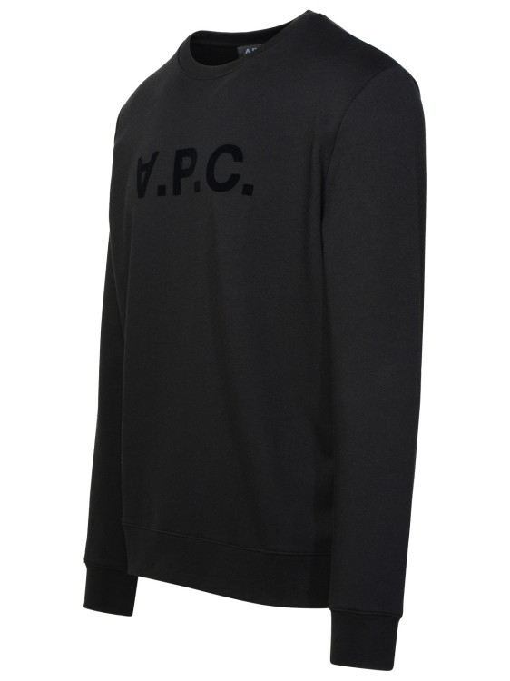 Shop Apc Black Organic Cotton Sweatshirt