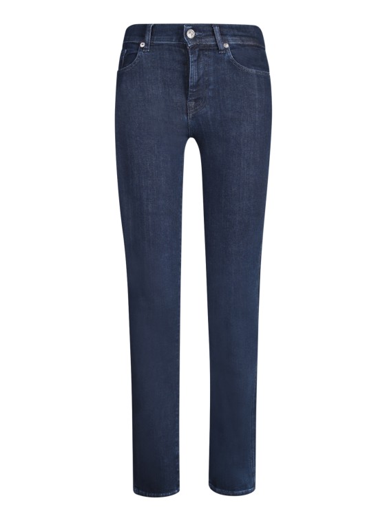 7 For All Mankind Roxanne Slim-fit Mid-rise Stretch-denim Jeans In Blue