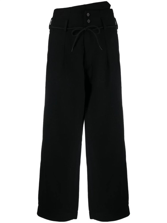 Y-3 High-waisted Straight-leg Trousers In Black