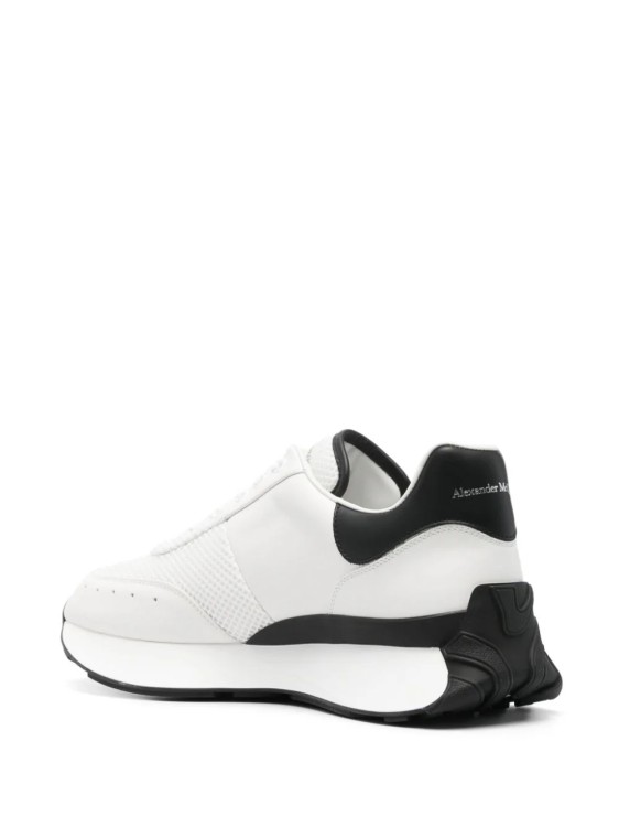 Shop Alexander Mcqueen Sneakers Paneled Chunky White/black
