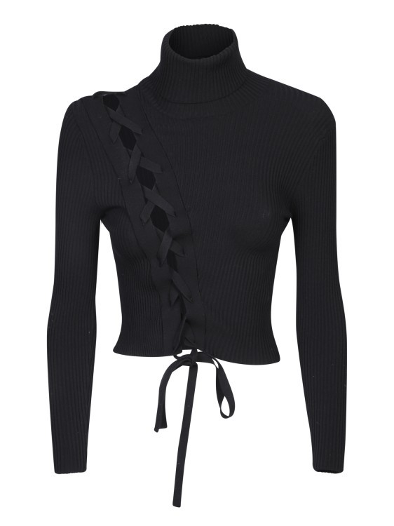 Shop Ssheena Turtleneck Cropped Sweater In Black
