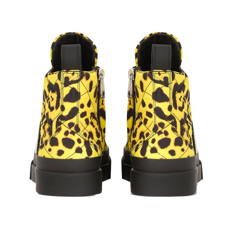 Shop Dolce & Gabbana Leopard Quilted Sneakers In Black