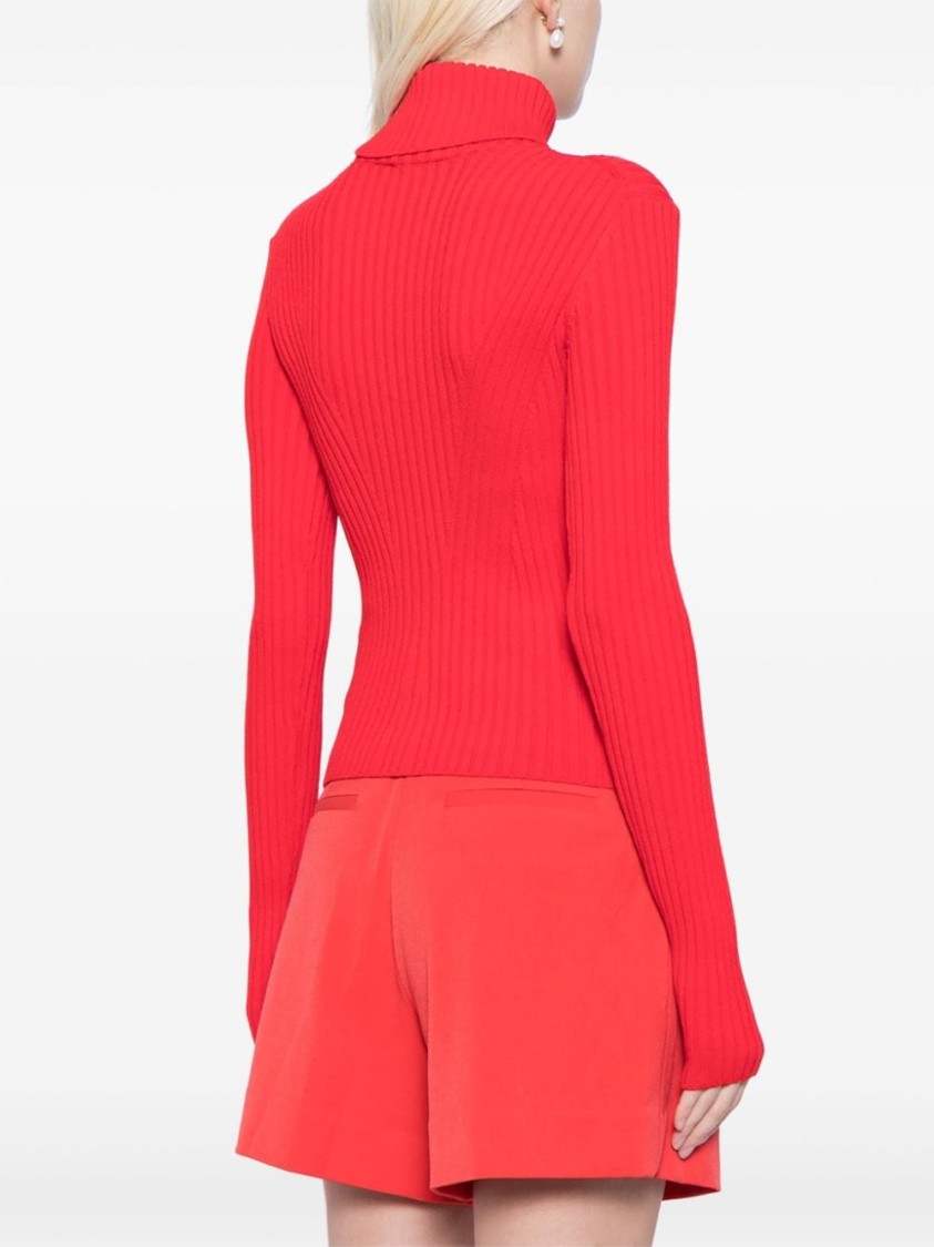 Shop Staud Cardinal Red Roll Neck Sweater