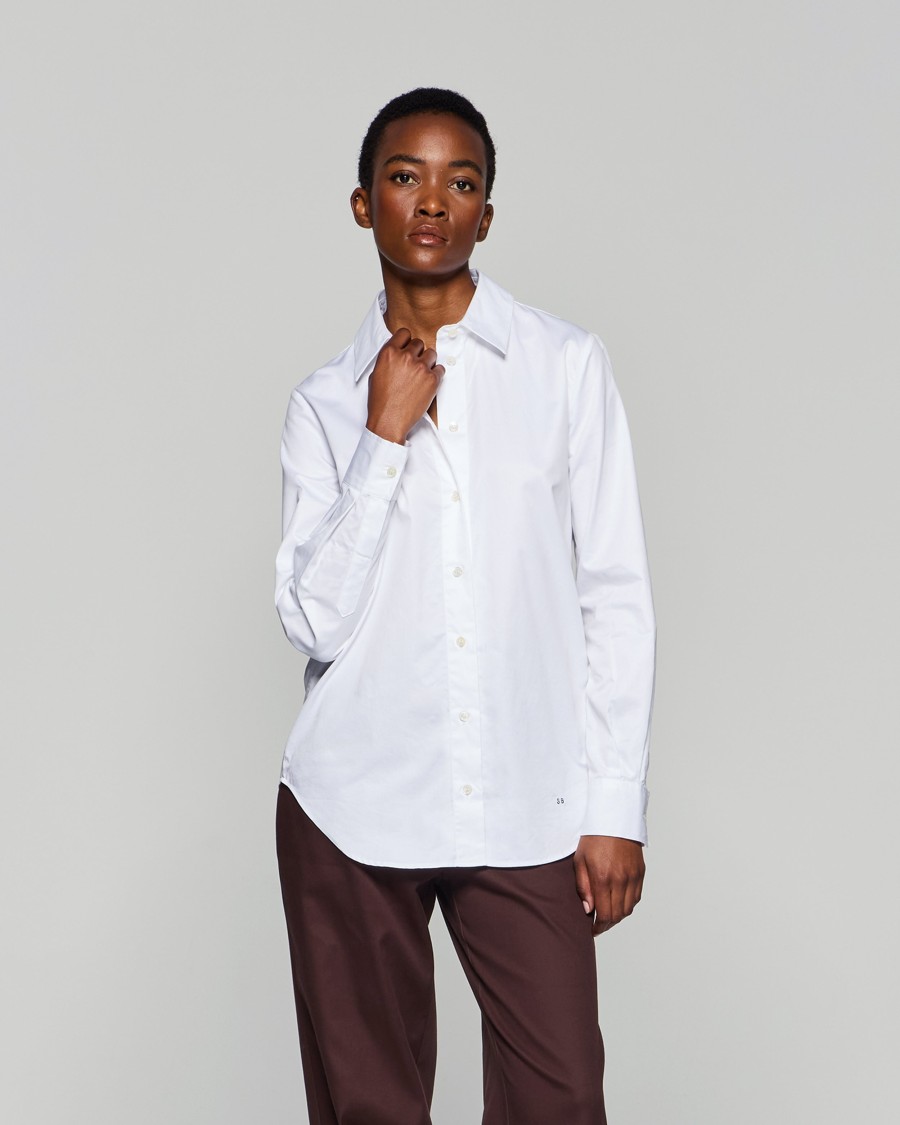 Shop Serena Bute Cotton Classic Shirt - White