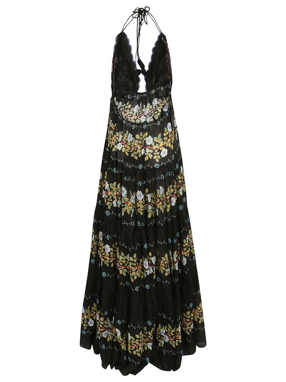 Shop Etro Maxi Dress In Cotton Voile In Black