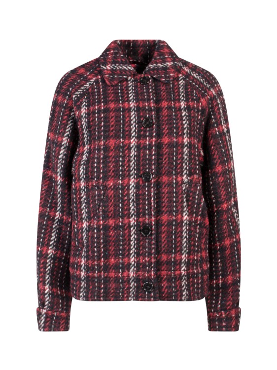 Marni Reversible Wool Blend Bomber Jacket In Grey