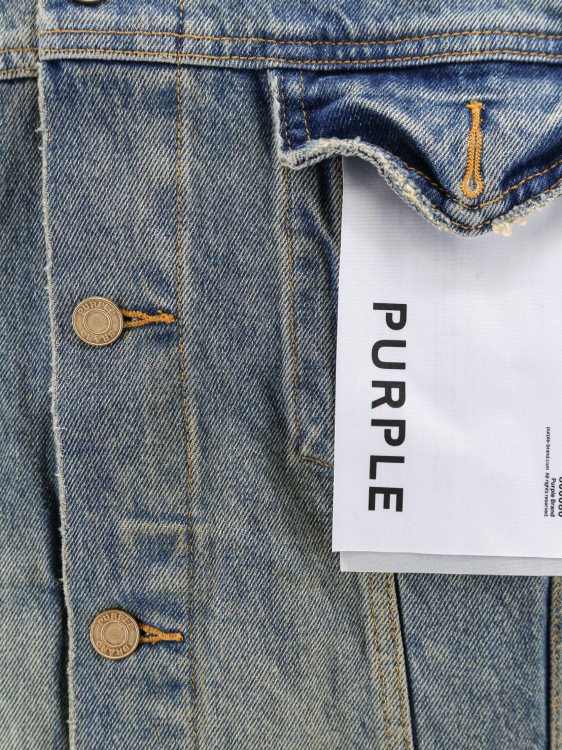 Shop Purple Brand Oversize Denim Jacket In Grey