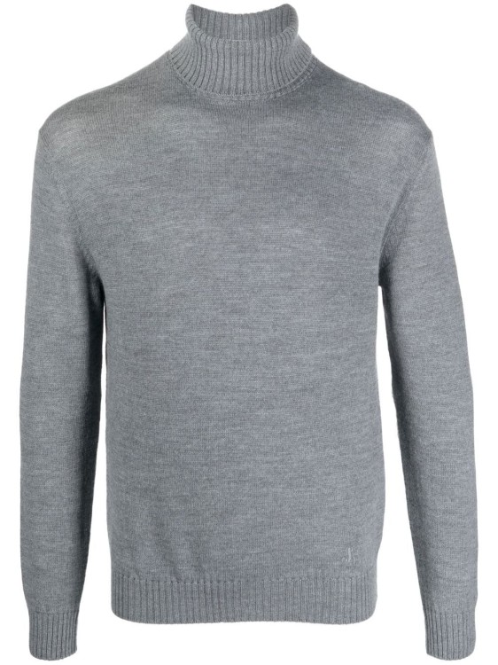Shop Jil Sander Gray Roll Neck Sweater In Grey