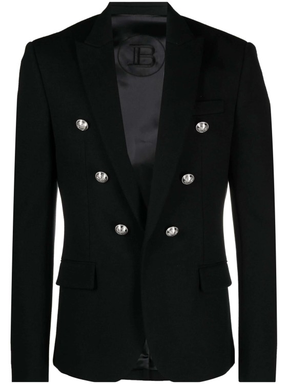 Balmain Embossed-button Detail Jacket In Black