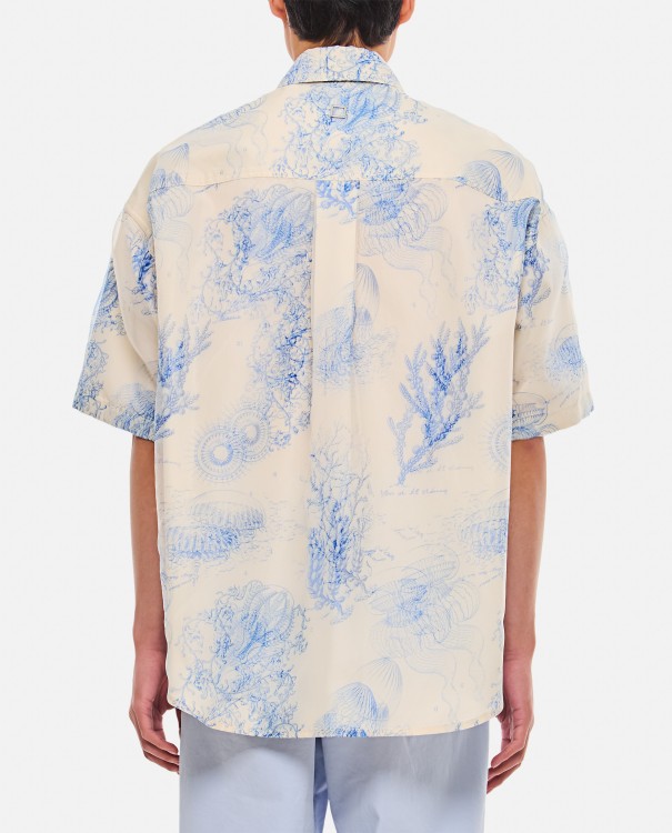 Shop Wooyoungmi Printed Cotton Shirt In Neutrals