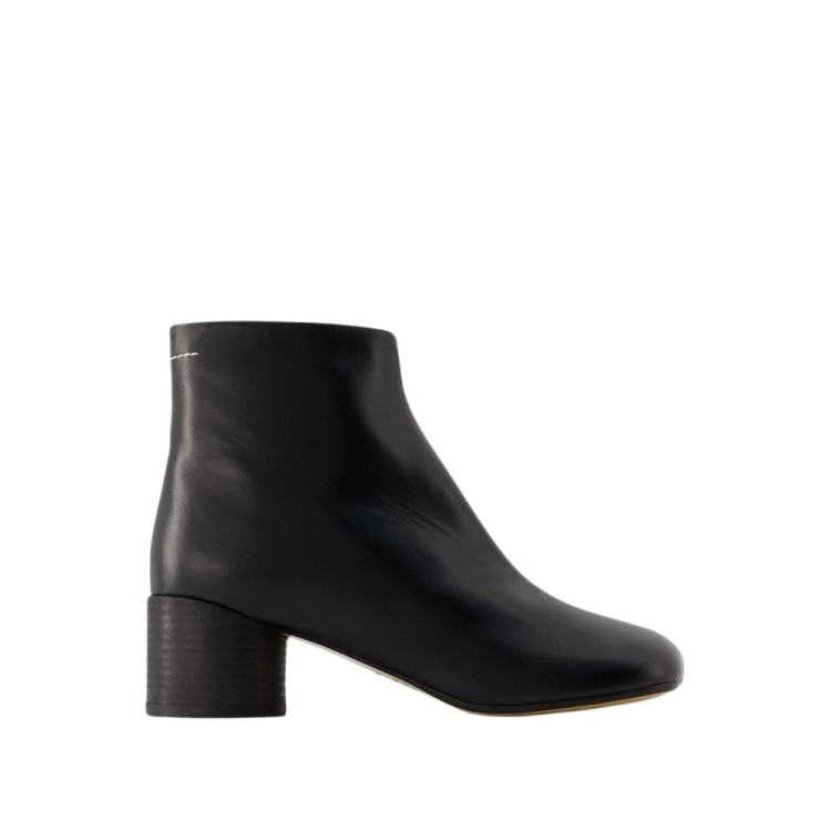 Shop Mm6 Maison Margiela 6 Anatomic 50 Ankle Boots - Leather - Black