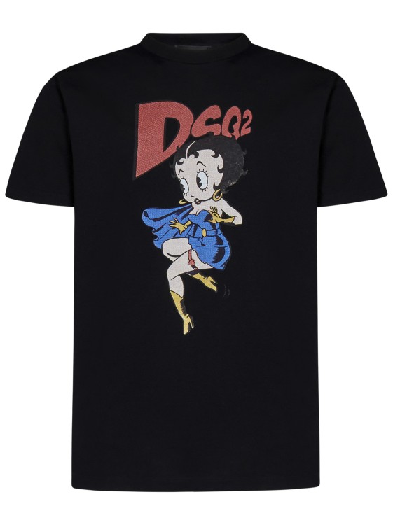 Shop Dsquared2 Betty Boop Print T-shirt In Black