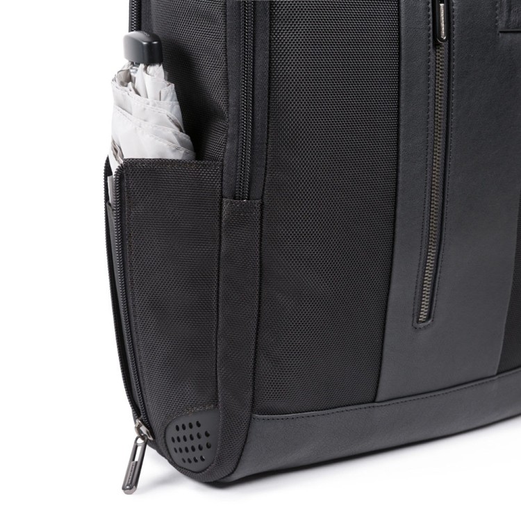 Shop Piquadro Black Backpack With Laptop & Ipad Storage