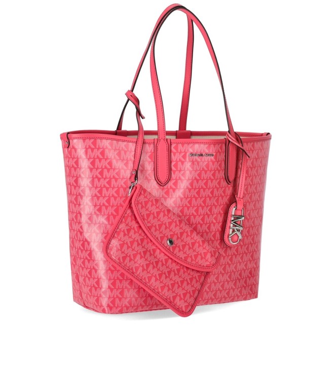 Shop Michael Kors Eliza Fuchsia Shopping Bag In Burgundy
