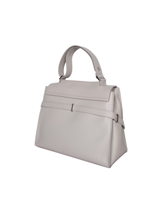 Shop Orciani Shoulder Leather Bag In White