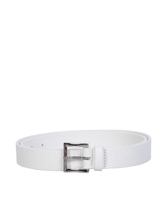 Shop Orciani White Leather Belt