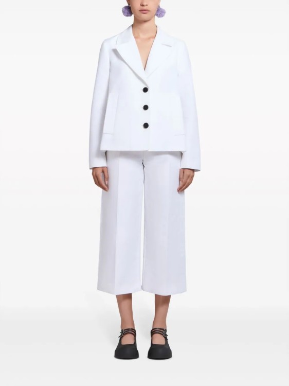Shop Marni White Cady A-line Jacket