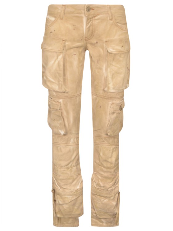 Shop Attico Cargo Pants In Brown