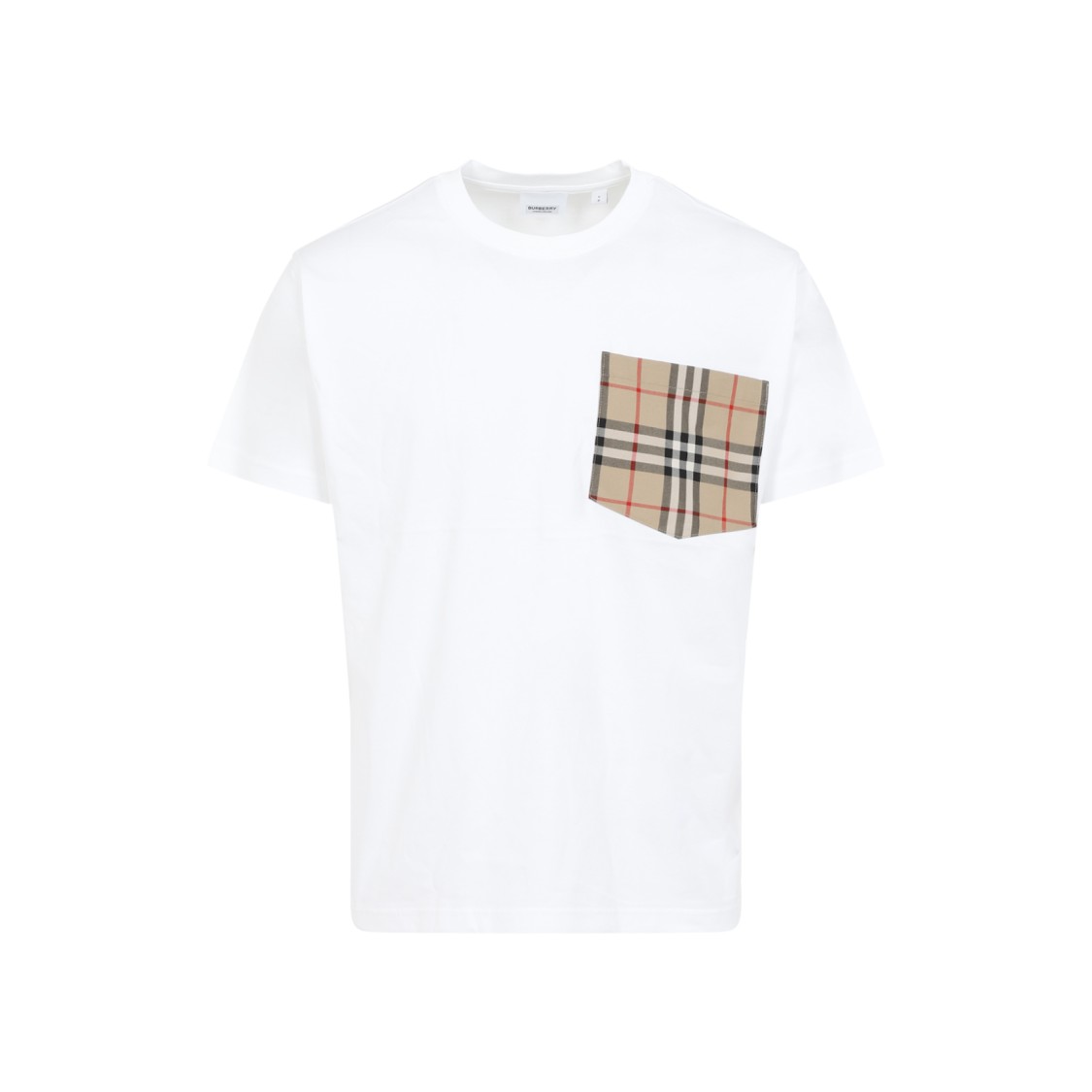 Burberry Check Pocket T-shirt In White