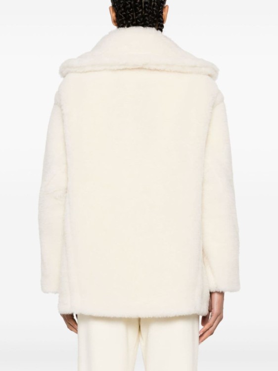 Shop Max Mara Faux Fur Jacket In Neutrals