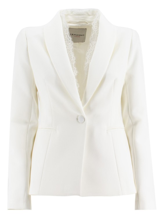 Ermanno Scervino Single Breasted Jacket In White