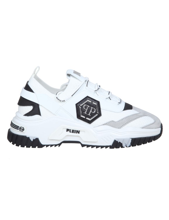 PHILIPP PLEIN SNEAKERS TRAINER PREDATOR IN FABRIC AND LEATHER,5b4724c3-c42d-c444-b527-a493376f60a0