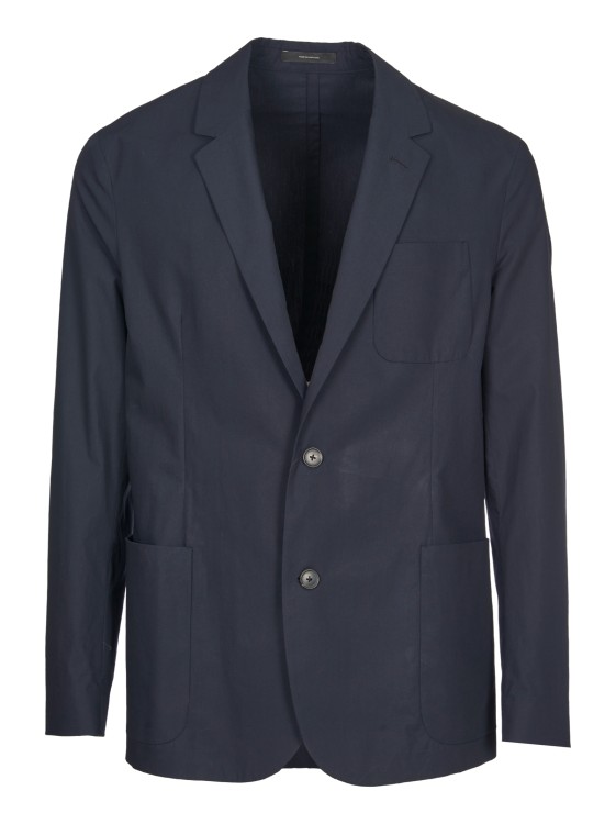 Shop Paul Smith Unstructured Blue Jacket In Black