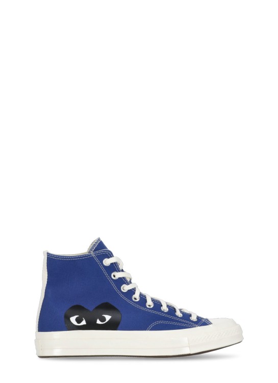 Comme Des Garcons X Converse Blue Cotton Sneakers