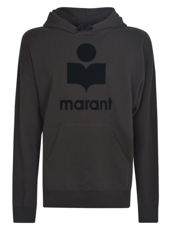 Shop Marant Logo Patch Hoodie In Black