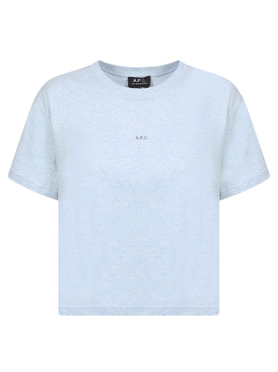 Apc Logo-print T-shirt In Blue
