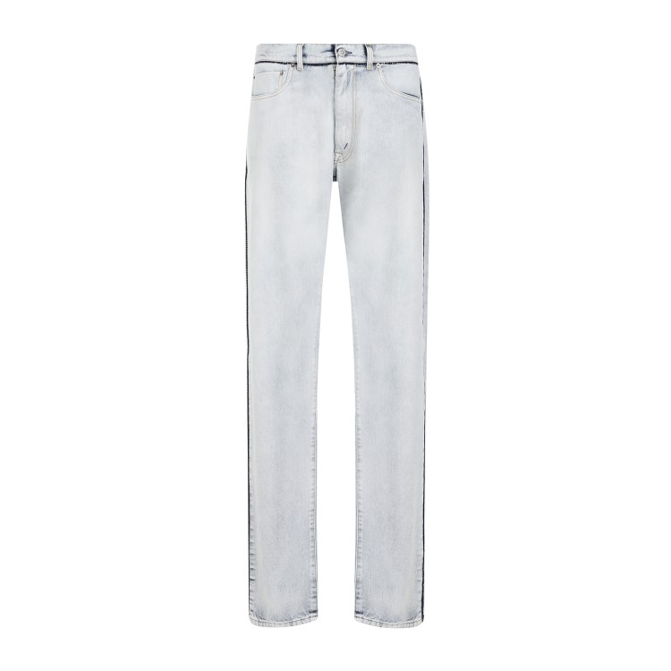 Shop Maison Margiela 5-pockets Icy Slip Cotton Jeans In Blue