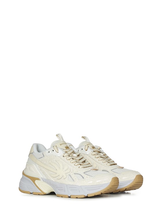 Shop Palm Angels Technical Fabric Sneakers In White