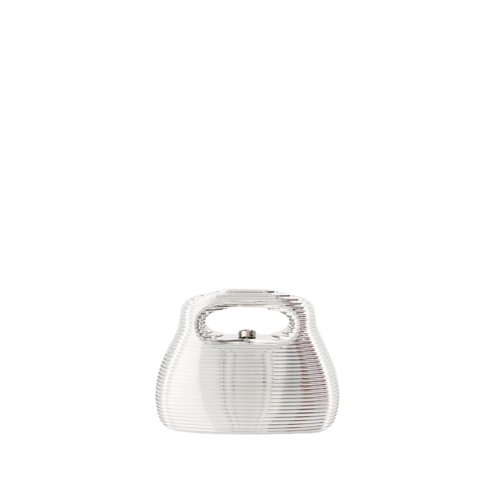 Cult Gaia Mimi Top Handle Clutch In White