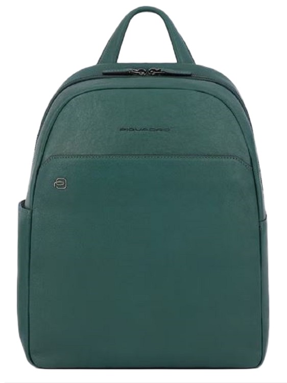 Piquadro Green Leather Backpack