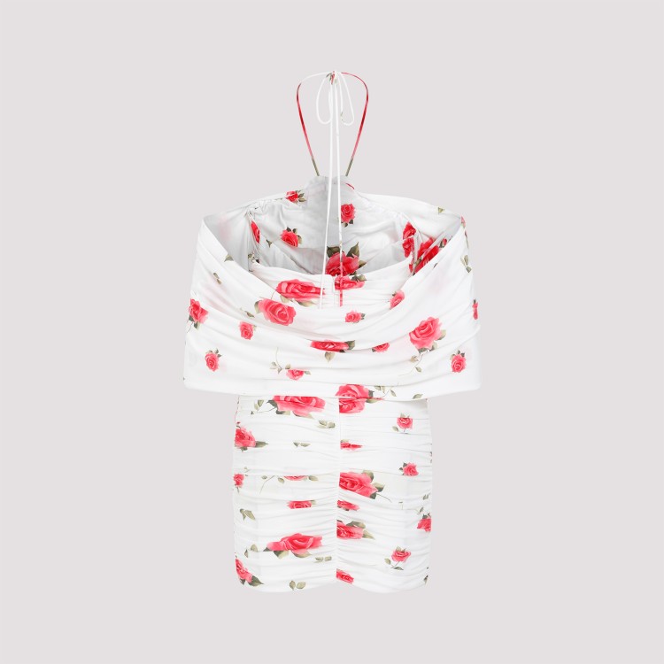 Magda Butrym White Cream Printed Dress In White