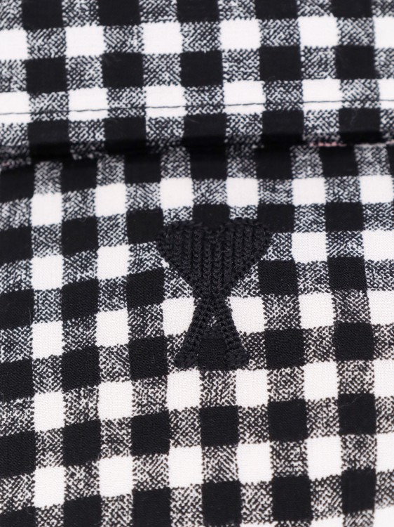 Shop Ami Alexandre Mattiussi Viscose Shirt With Vichy Motif In Black