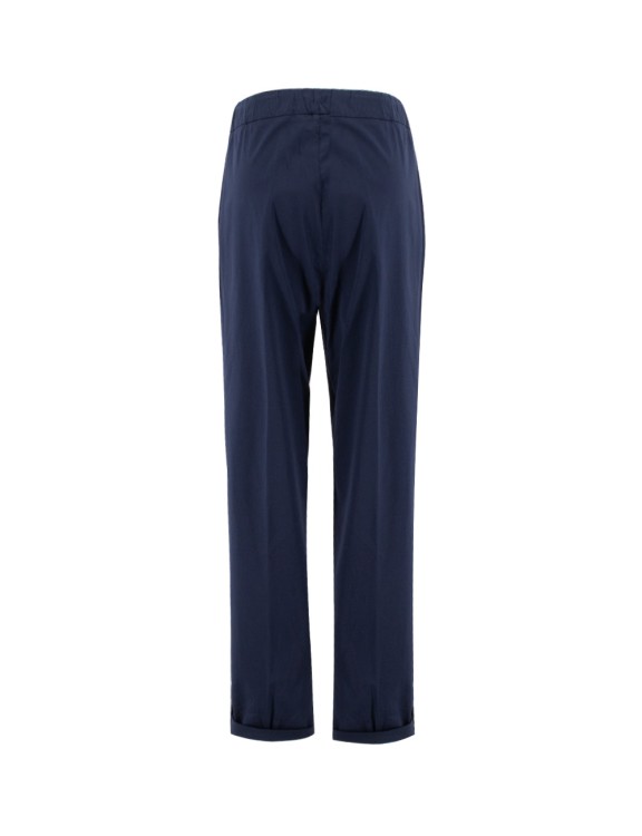 Shop Panicale Navy Blue Regular Fit Trousers In Black