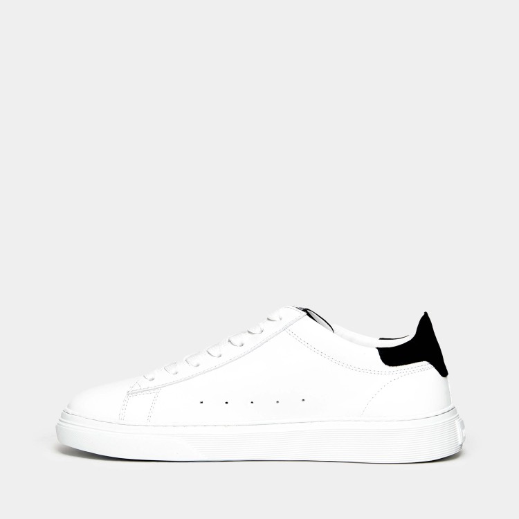 Shop Hogan Smooth White Leather Sneaker
