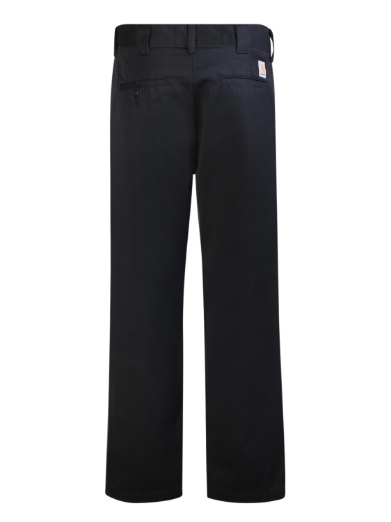 Shop Carhartt Straight-leg Pants With Logo Patch In Brown