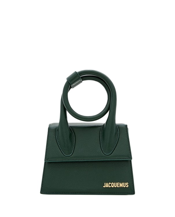Shop Jacquemus Le Chiquito Noeud Leather Shoulder Bag In Green