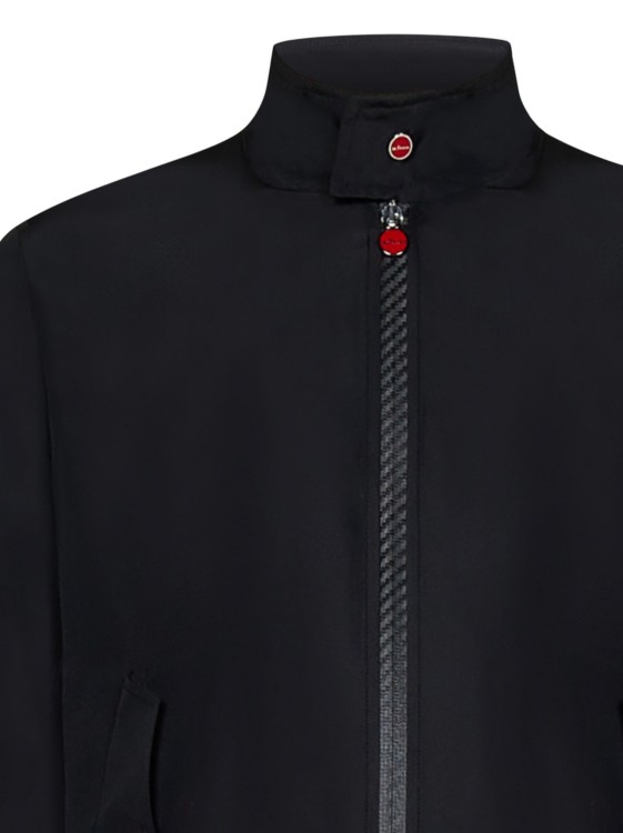 Shop Kiton Black Nylon Jacket