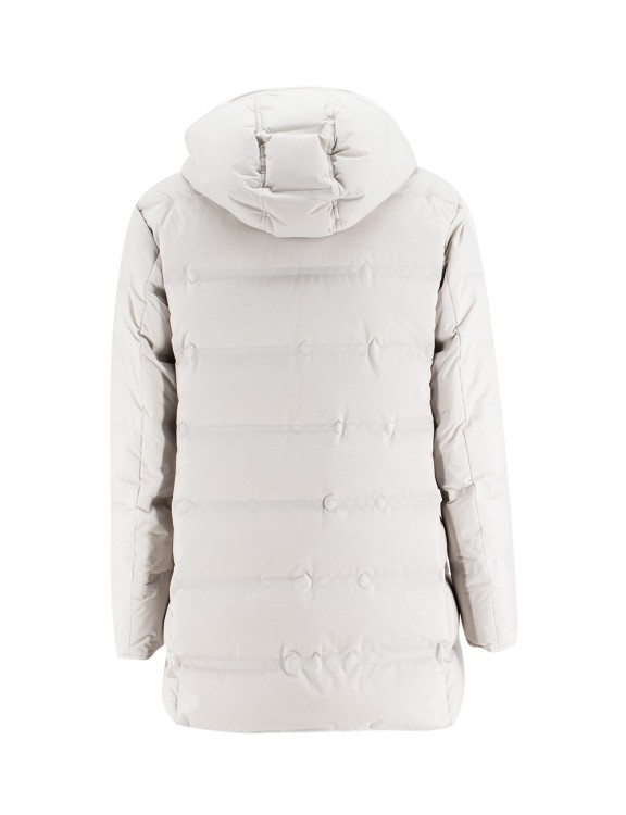 Shop Kired Double Breasted Straight Down Filled Down Jacket In White