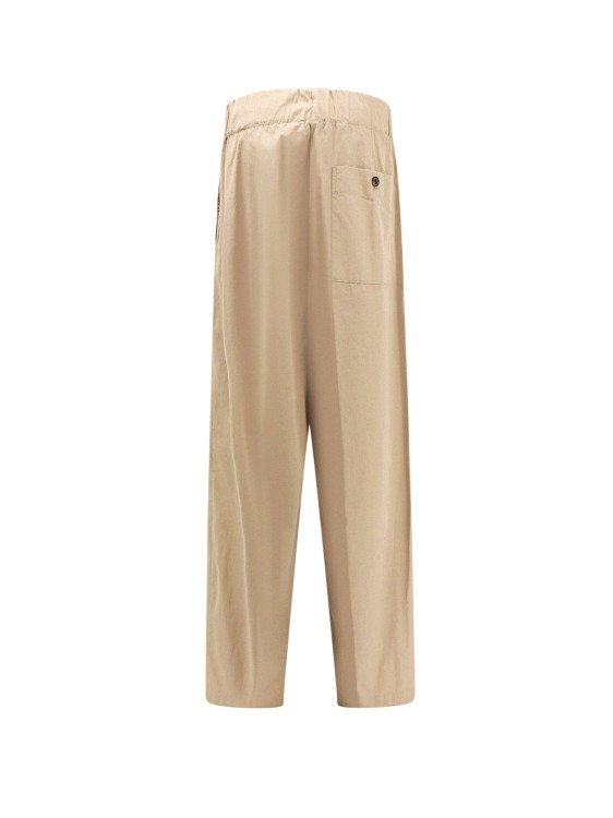Shop Dries Van Noten Cotton Trouser With Frontal Pinces In Neutrals