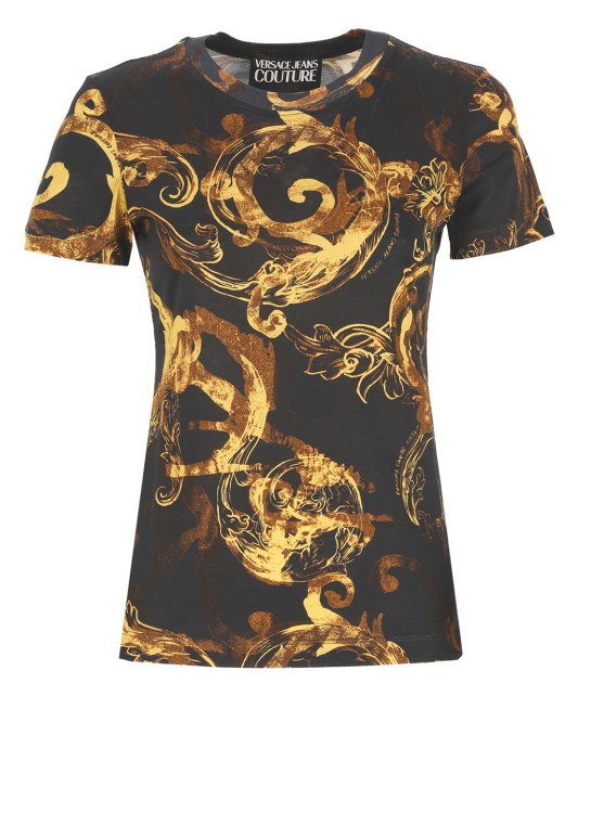Versace Jeans Couture T-shirt With Logo In Black