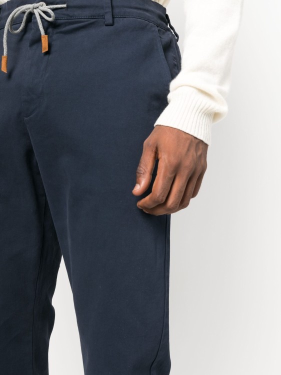 Shop Eleventy Navy Blue Flat Front Jogger Pants
