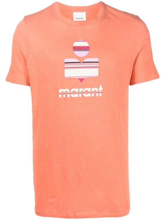 Marant T-shirt Karman Logo Corai In Orange