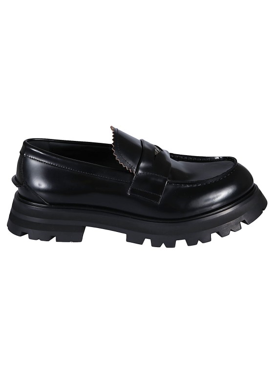 Shop Alexander Mcqueen Black Calf Leather Loafer