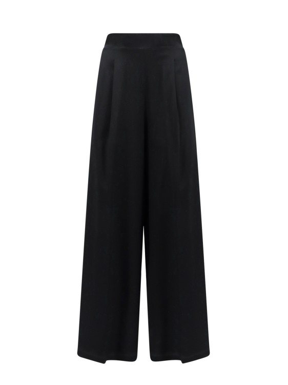 Shop Erika Cavallini Silk Blend Trouser In Black